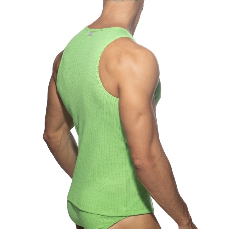 Addicted AD1378 Puff Tank Top Lemon Green
