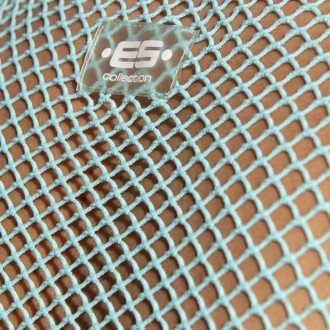 ES Collection TS338 Beachy Net Midriff Crop Top Sky Blue
