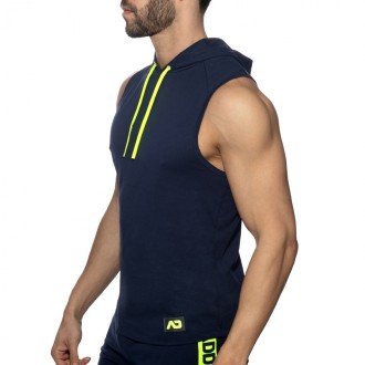 Addicted AD1001 Band Cotton Hoody Navy