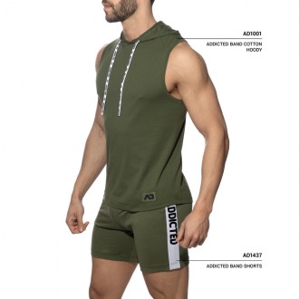 Addicted AD1437 Band Shorts Khaky