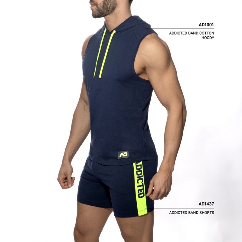 Addicted AD1437 Band Shorts Navy