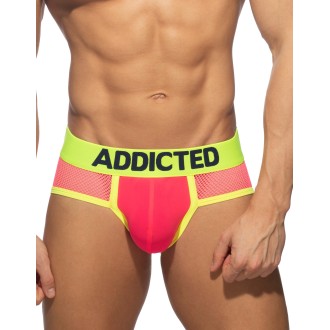 Addicted Neon Mesh Brief neon pink | BiBo Fashion
