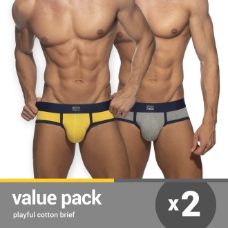 Addicted AD2293 Playful Cotton 2 Pack Brief