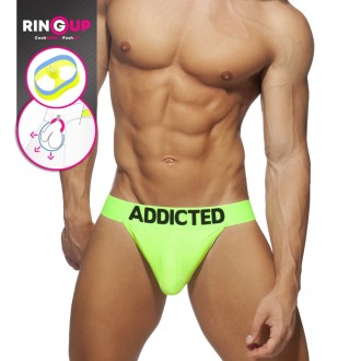 Addicted AD953 Ring Up Neon Mesh Bikini Neon Green