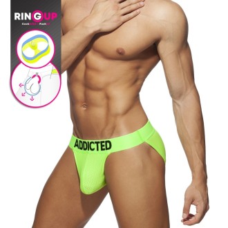 Addicted AD953 Ring Up Neon Mesh Bikini Neon Green