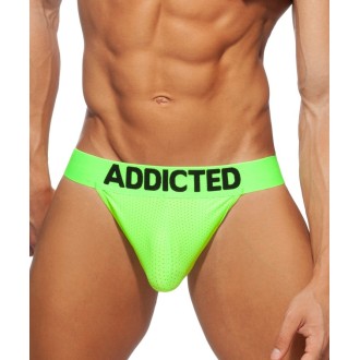 Addicted AD953 Ring Up Neon Mesh Bikini Neon Green