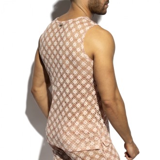 ES Collection TS361 Metallic Bloom Tank Top Pink