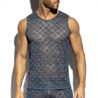ES Collection TS361 Metallic Bloom Tank Top Cobalt ES Collection TS361 Metallic Bloom Tank Top Cobalt