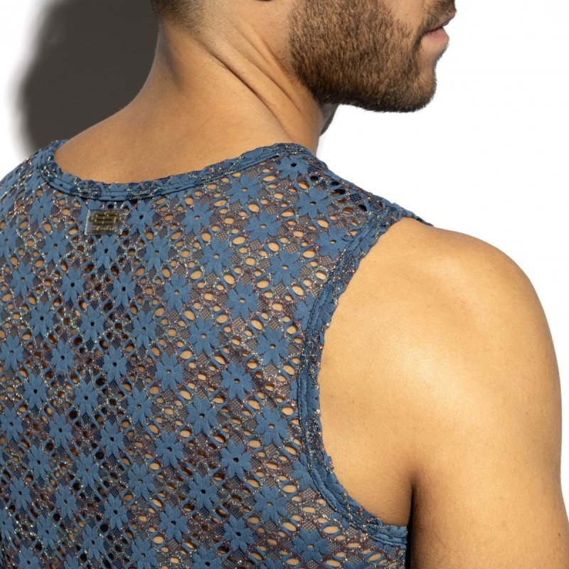 ES Collection TS361 Metallic Bloom Tank Top Cobalt ES Collection TS361 Metallic Bloom Tank Top Cobalt
