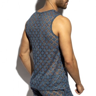 ES Collection TS361 Metallic Bloom Tank Top Cobalt ES Collection TS361 Metallic Bloom Tank Top Cobalt