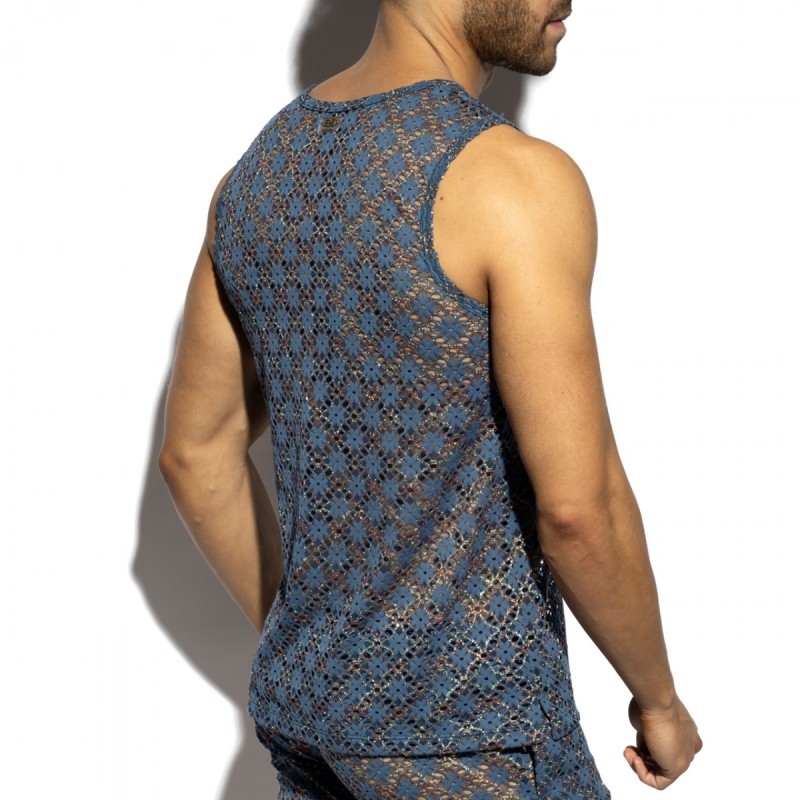 ES Collection TS361 Metallic Bloom Tank Top Cobalt ES Collection TS361 Metallic Bloom Tank Top Cobalt