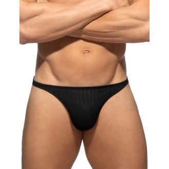 Addicted AD1451 Puff Thong Black