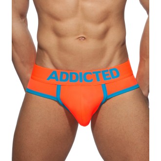 Addicted AD917 Neon Cockring Swimderwear Brief Neon Orange