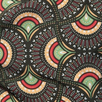 ES collection 2606 Peacock Print Shorts Khaky