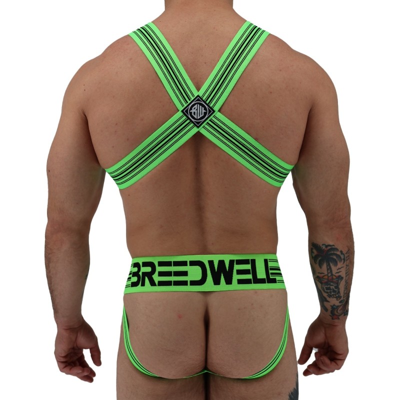 BREEDWELL Cumdump Bulldog Harness Neon Green