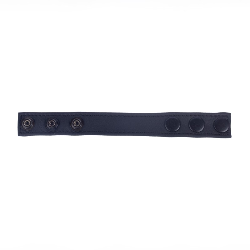 Red Leather Cocky - Adjustable Leather Cockring - Black