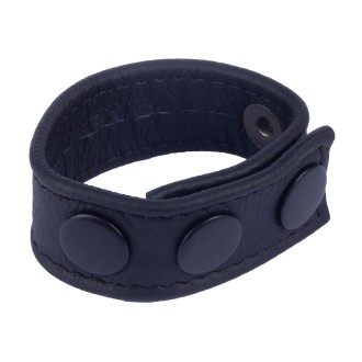 Red Leather Cocky - Adjustable Leather Cockring - Black