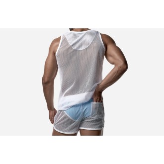 PUMP 14034 White Mesh Tank Top PUMP 14034 White Mesh Tank Top