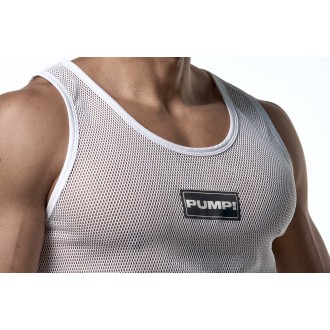 PUMP 14034 White Mesh Tank Top PUMP 14034 White Mesh Tank Top