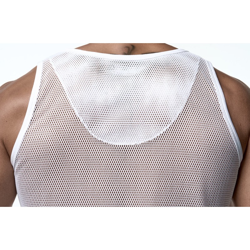 PUMP 14034 White Mesh Tank Top PUMP 14034 White Mesh Tank Top