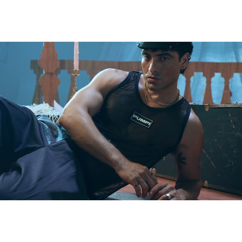PUMP 14035 Black Mesh Tank Top