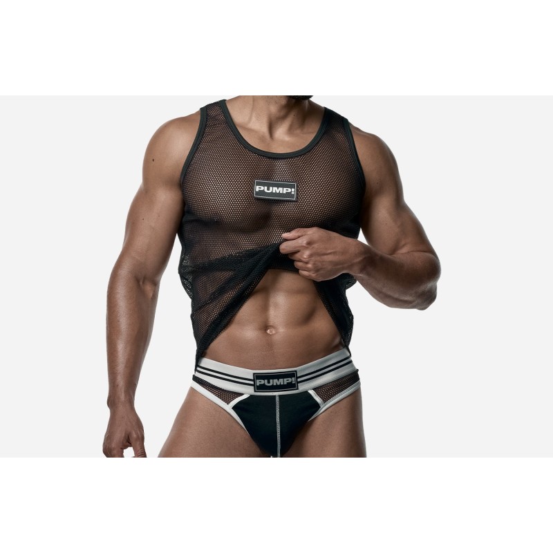 PUMP 14035 Black Mesh Tank Top