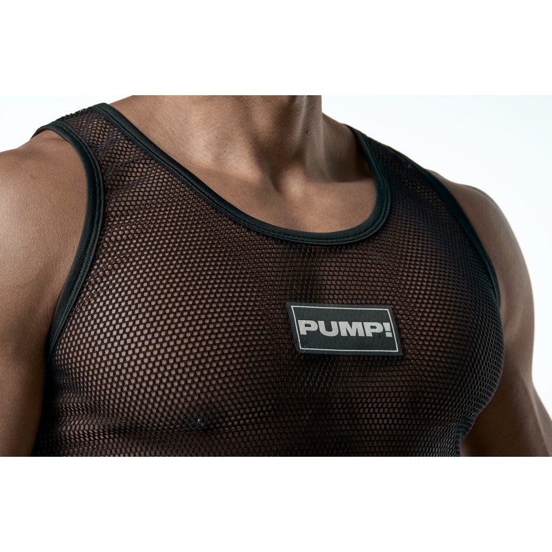 PUMP 14035 Black Mesh Tank Top