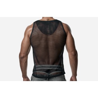 PUMP 14035 Black Mesh Tank Top