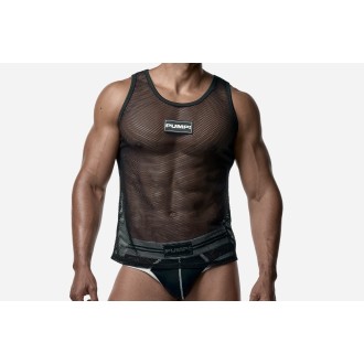 PUMP 14035 Black Mesh Tank Top