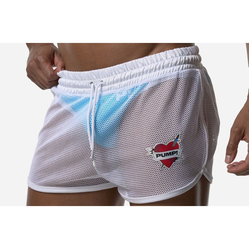 PUMP 13040 White Mesh Short