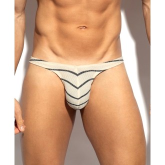 ES Collection UN674 Soft Grid Mini Thong White