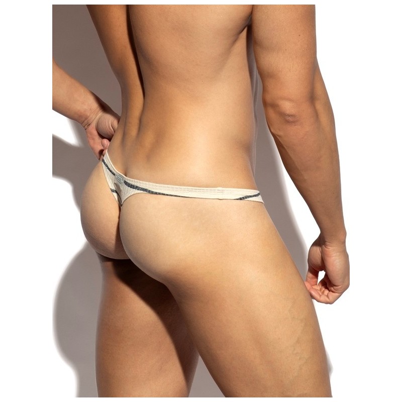 ES Collection UN674 Soft Grid Mini Thong White