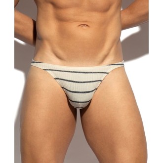 ES Collection UN675 Soft Grid Thong White