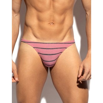 ES Collection UN675 Soft Grid Thong Pink