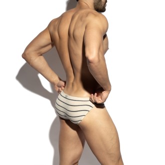 ES Collection UN679 Soft Grid Bikini Brief White