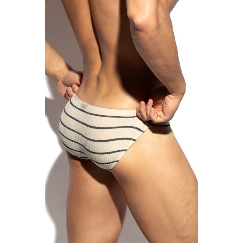 ES Collection UN679 Soft Grid Bikini Brief White
