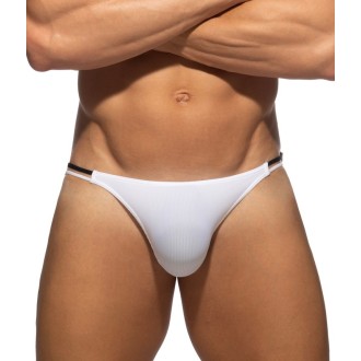 Addicted AD1463 Sexy Rib Bikini Brief White