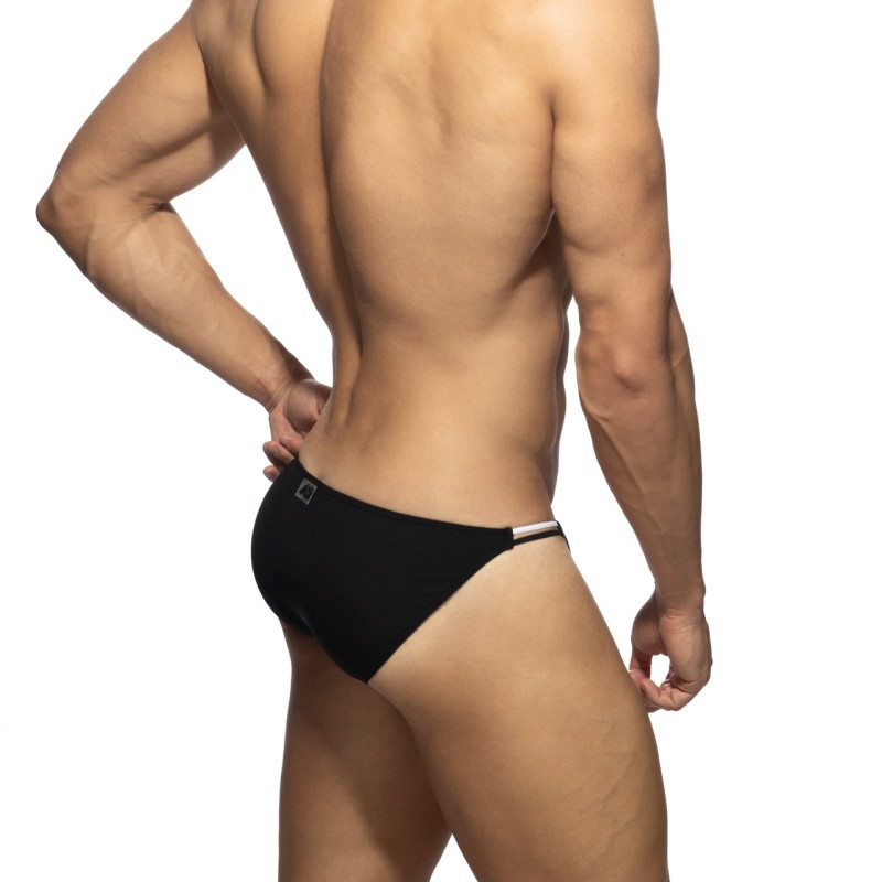 Addicted AD1463 Sexy Rib Bikini Brief Black