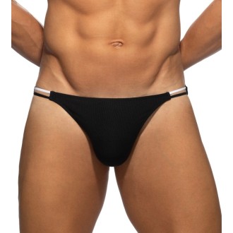 Addicted AD1463 Sexy Rib Bikini Brief Black