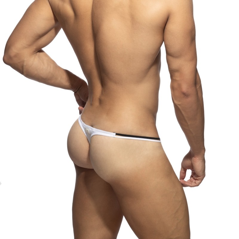 Addicted AD1464 Sexy Rib Thong White