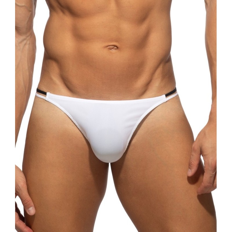 Addicted AD1464 Sexy Rib Thong White