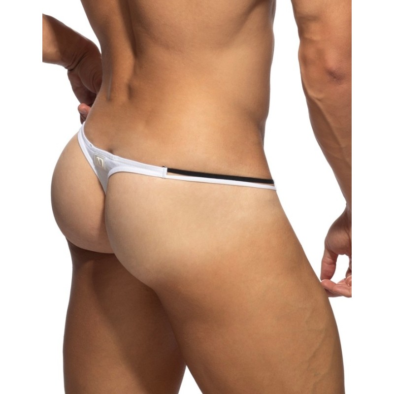 Addicted AD1464 Sexy Rib Thong White