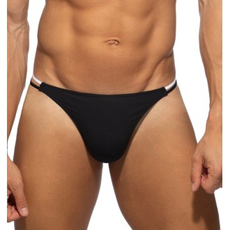 Addicted AD1464 Sexy Rib Thong Black