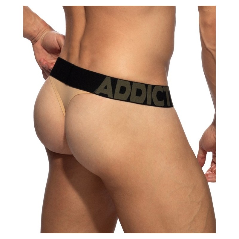 Addicted AD1449 Naked Feeling Thong Black