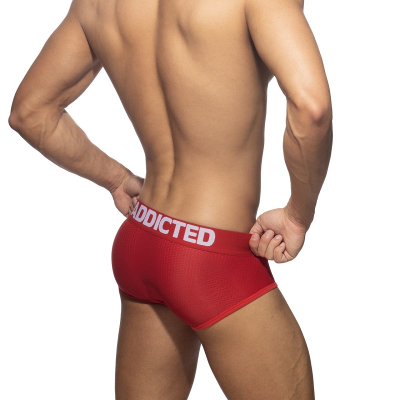 Addicted Push Up Mesh Brief Red | BiBo Fashion