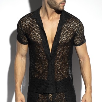 ES Collection SHT027 Ibiza Retro Shirt Black