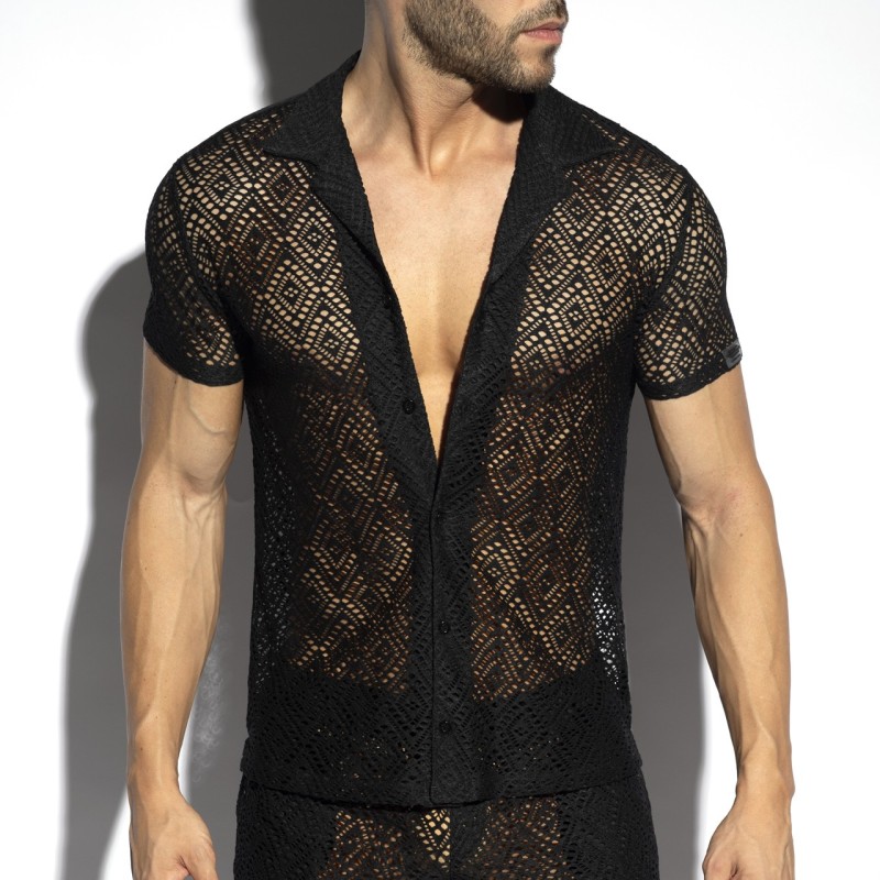 ES Collection SHT027 Ibiza Retro Shirt Black