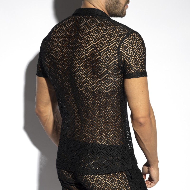 ES Collection SHT027 Ibiza Retro Shirt Black