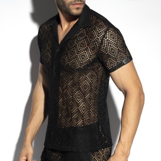 ES Collection SHT027 Ibiza Retro Shirt Black
