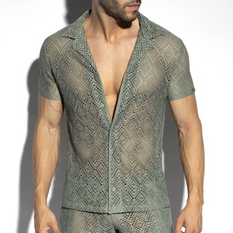 ES Collection SHT027 Ibiza Retro Shirt Kaki